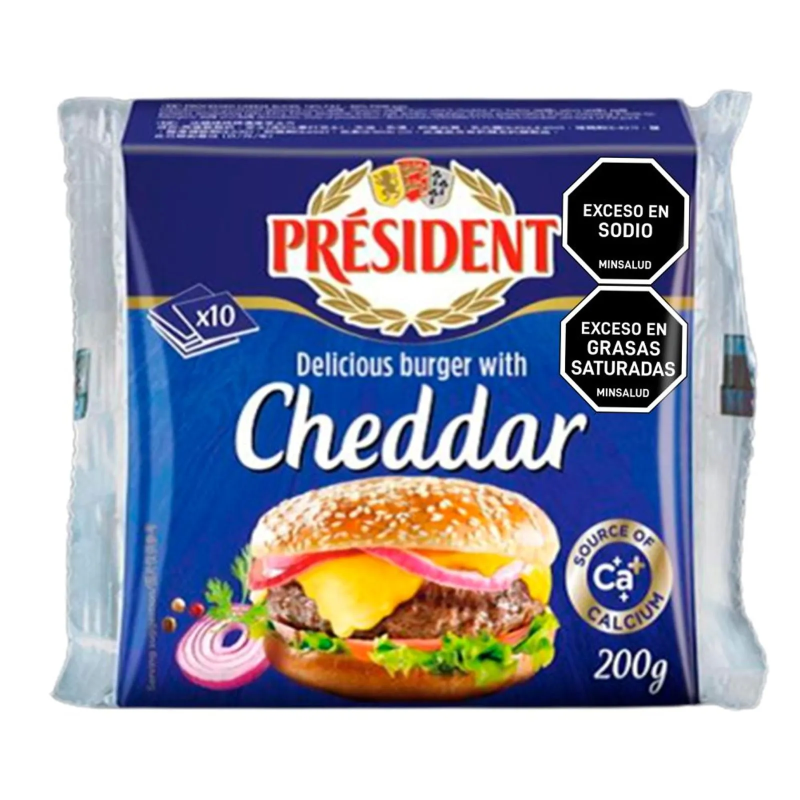 Queso President Cheddar 200 Gr