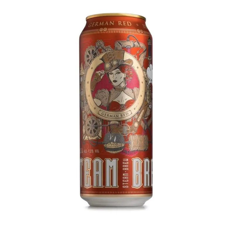 Cerveza Steam Brew Red Lata 500ml