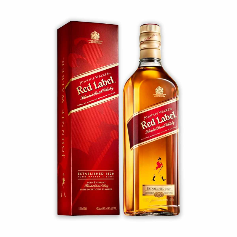 Whisky Jhonnie Walker Sello Rojo 1000 Ml