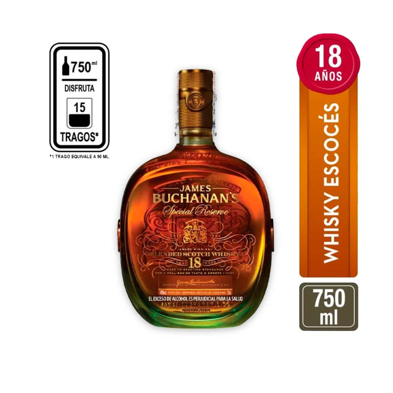 Whisky Buchanans 18 Anos 750 Ml