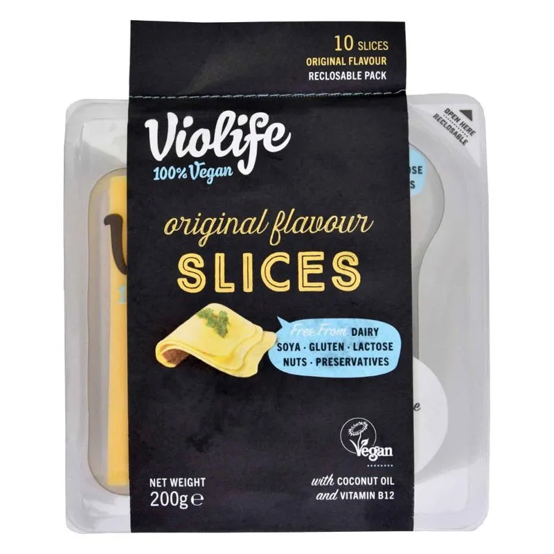 Queso Violife Slices Sleeve 200 Gr