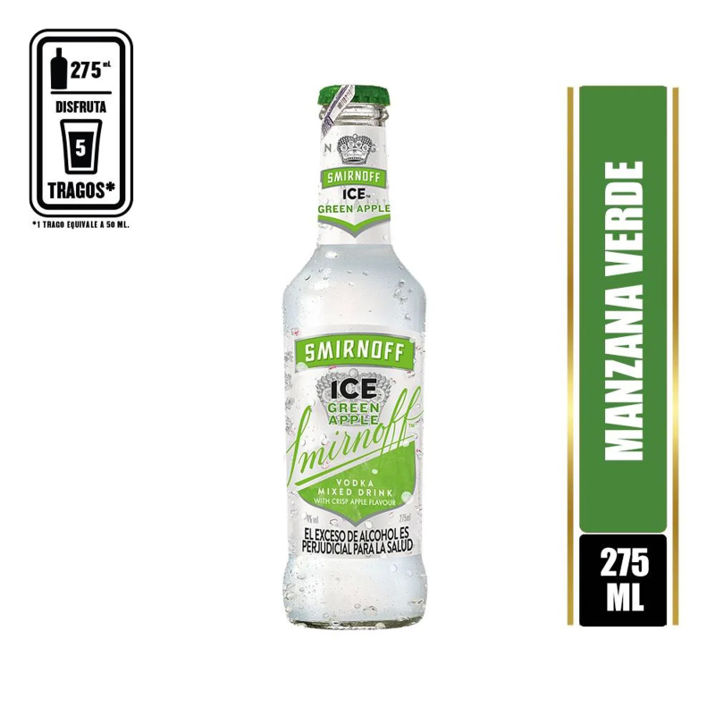 Coctel Smirnoff Ice Green Aple 275 Ml