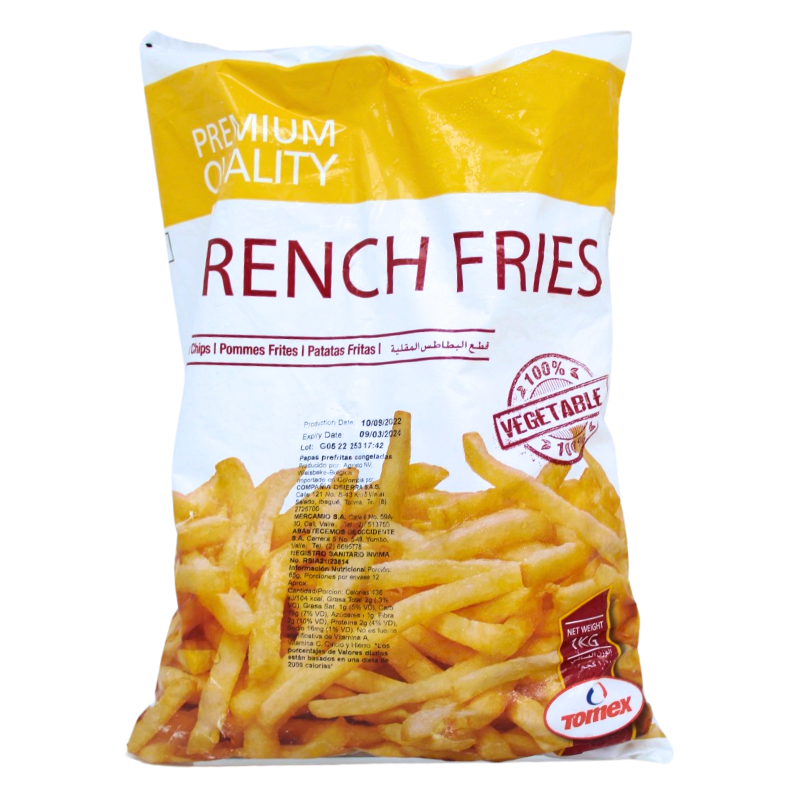 Papas Tomex Prefitas Bolsa 1000 Gr