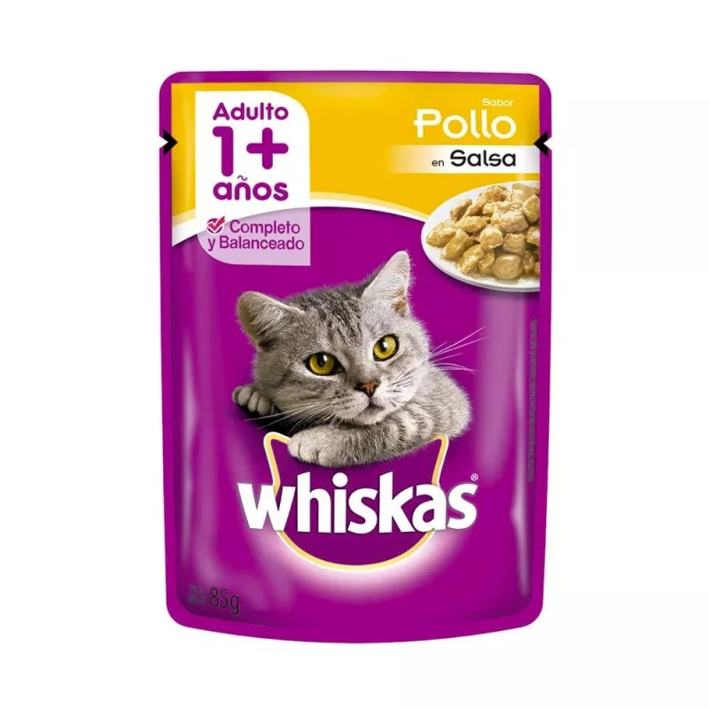 Concentrado Whiskas Adulto Pollo Pouch 85 Gr