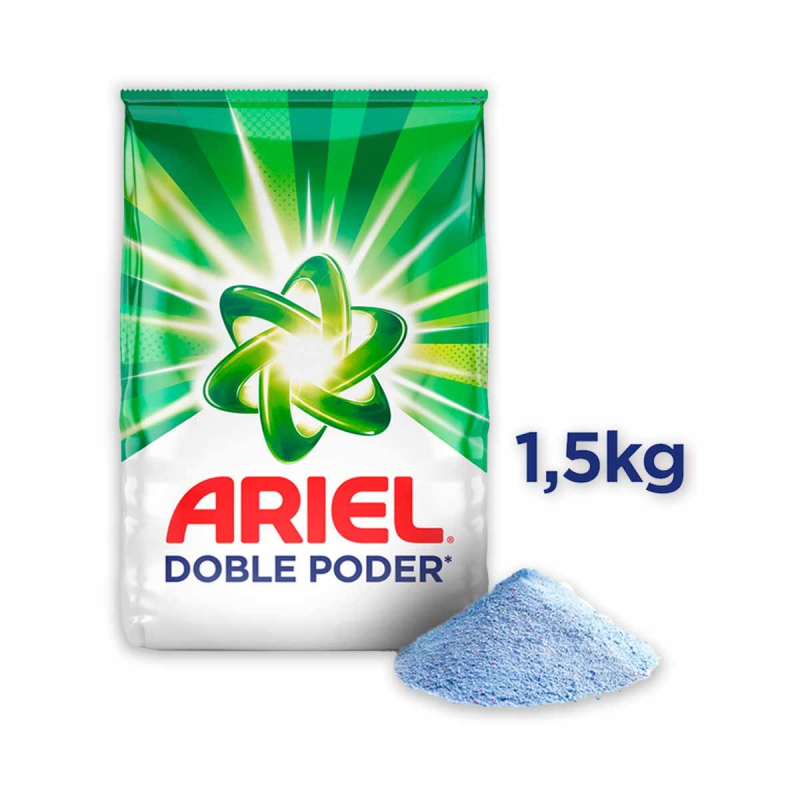 Detergente En Polvo Ariel Doble Poder 1500 Gr