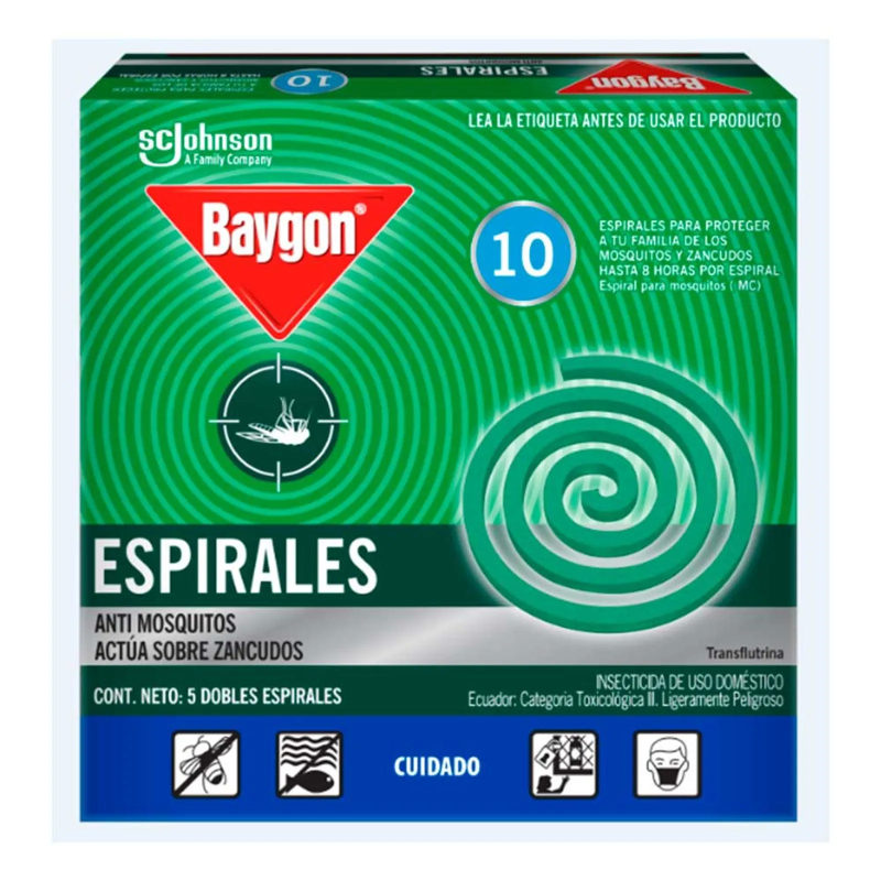 Insecticida Baygon Espiral Base Metalica 10 Und