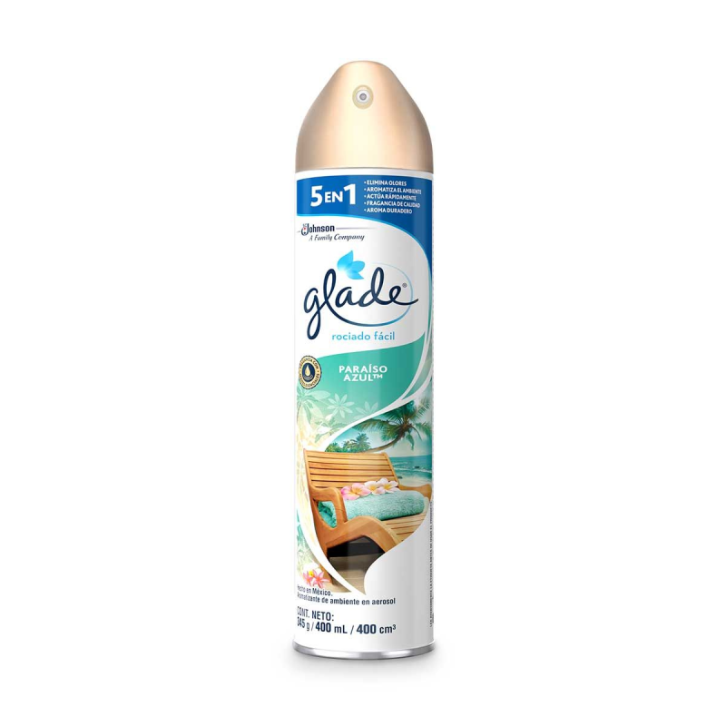 Ambientador Glade Aereosol Paraiso Azul 400 Ml