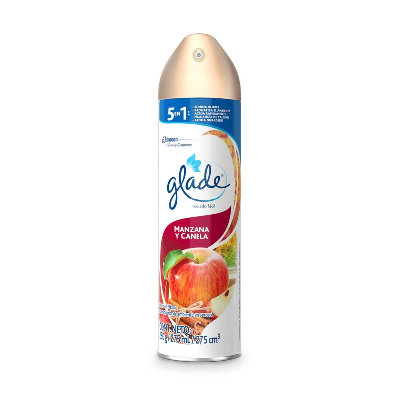 Ambientador Glade Aereosol Manzana Canela 250 Ml