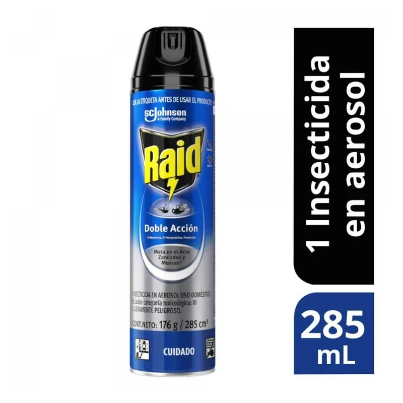 Insecticida Raid Doble Accion 285 Ml