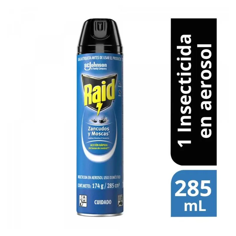 Insecticida Raid Elimina Voladores 285 Ml
