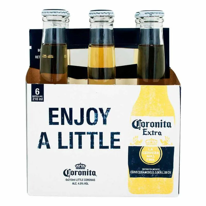 Cerveza Corona Sixpack Botella 210 Ml X 6 Und