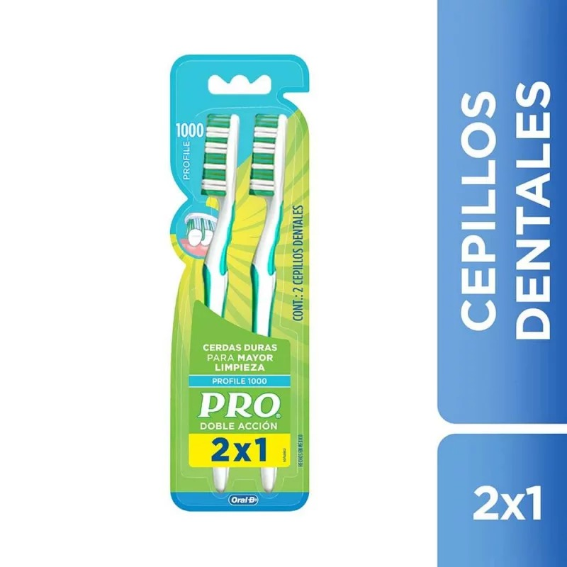 Cepillo Dental Promedio X Pague 1 Lleve 2 Unidad Profile Doble Accion