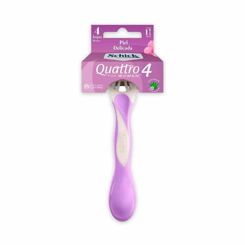 Maquina De Afeitar Shick Quatro Mujer Und