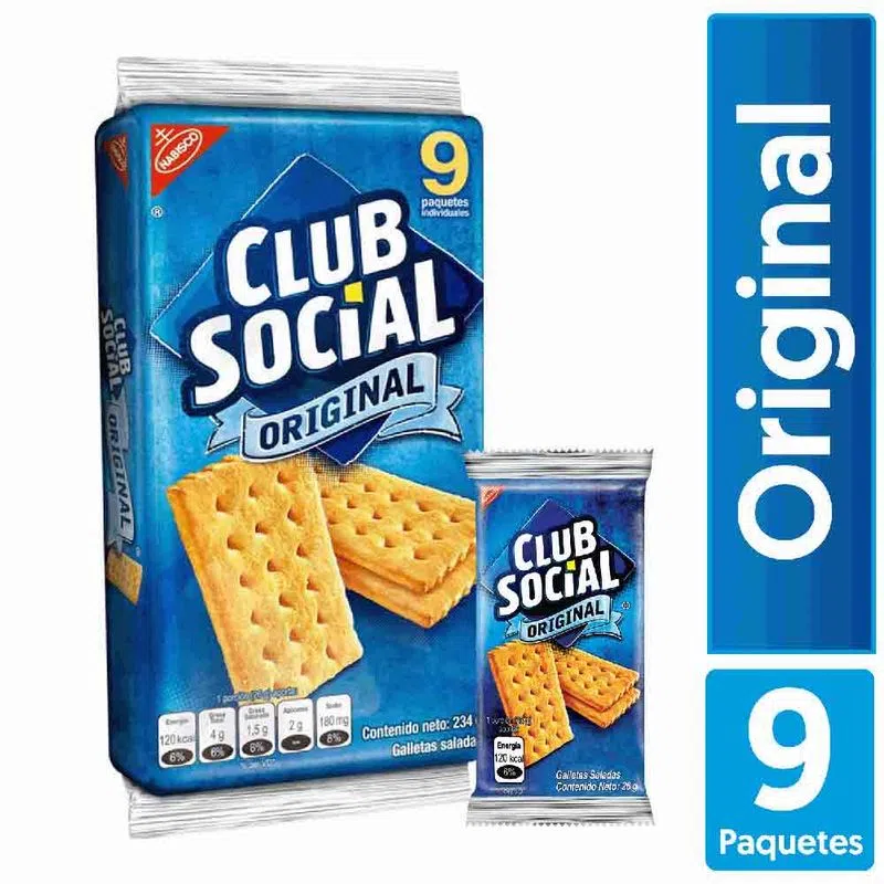 Galletas Club Social Original 9 Und 234 Gr