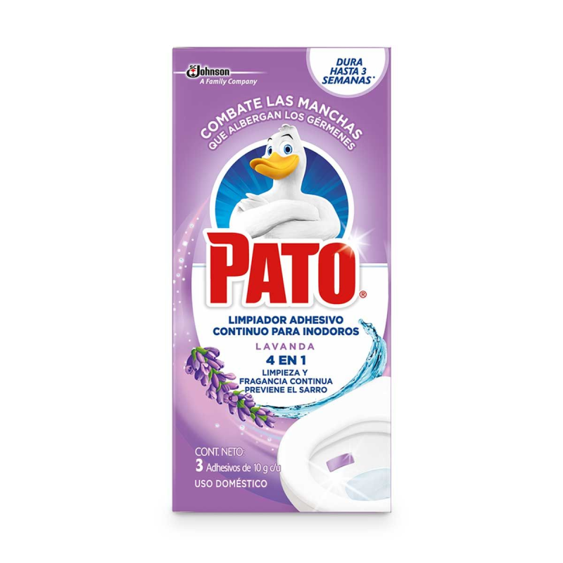 Desinfectante Pato Pasta Adhesiva Lavanda 3 Und