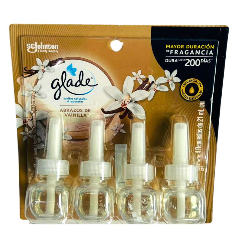 Ambientador Glade Aceite Surtido Repuesto 4 Und 21 Ml