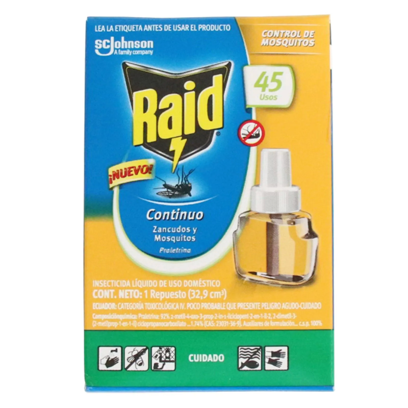 Insecticida Raid Naranja Repuesto 32.9 Cm