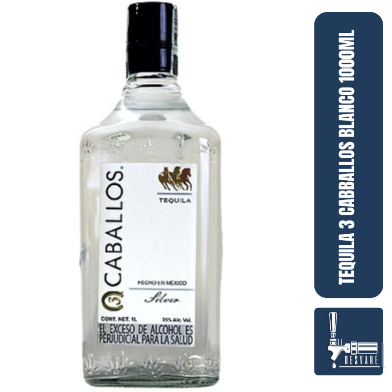 Tequila Caballos Silver 1000 Ml 1000