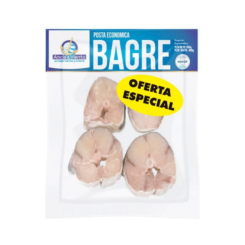 Pescado Ancla Y El Viento Posta Bagre Blanco 2 Und 400 Gr