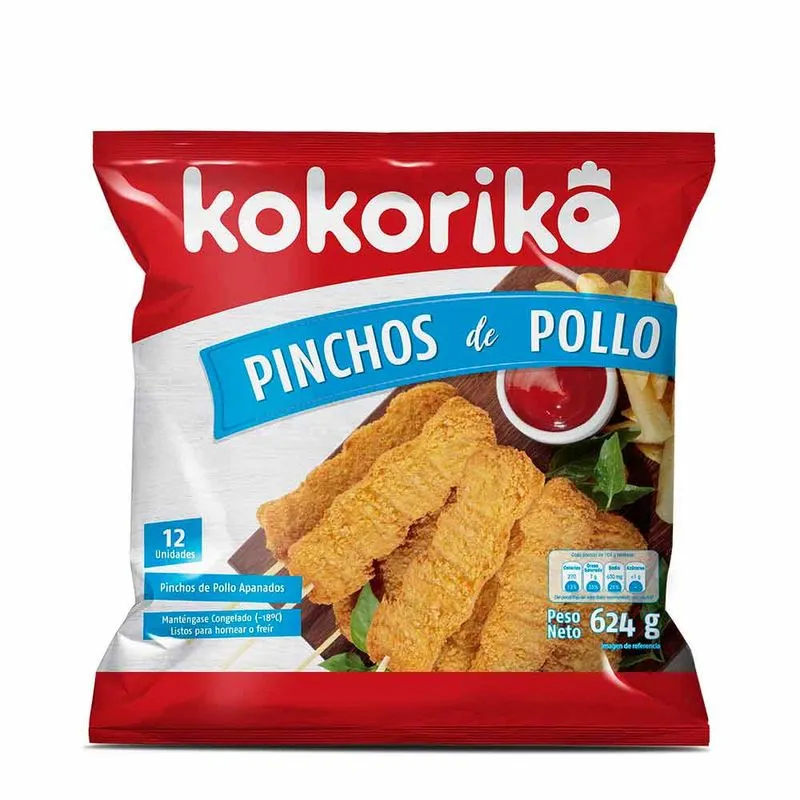 Pinchos Kokoriko Pollo 624 Gr