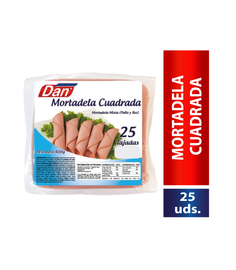 Mortadela Cuadrada Dan 400g