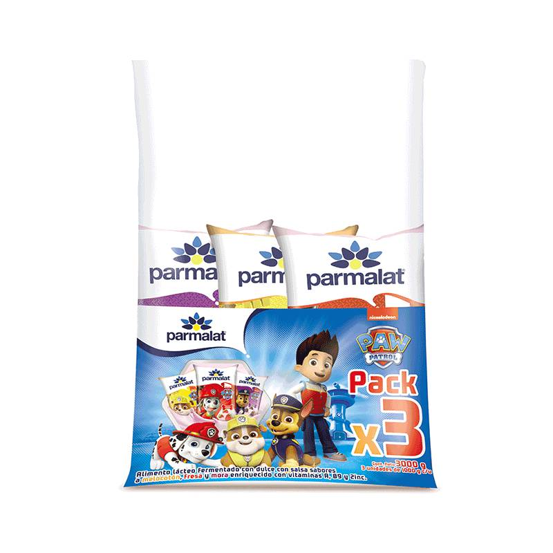 Bebida Lactea Parmalat Fresa-mora-melocoton 3 Und 1000 Ml