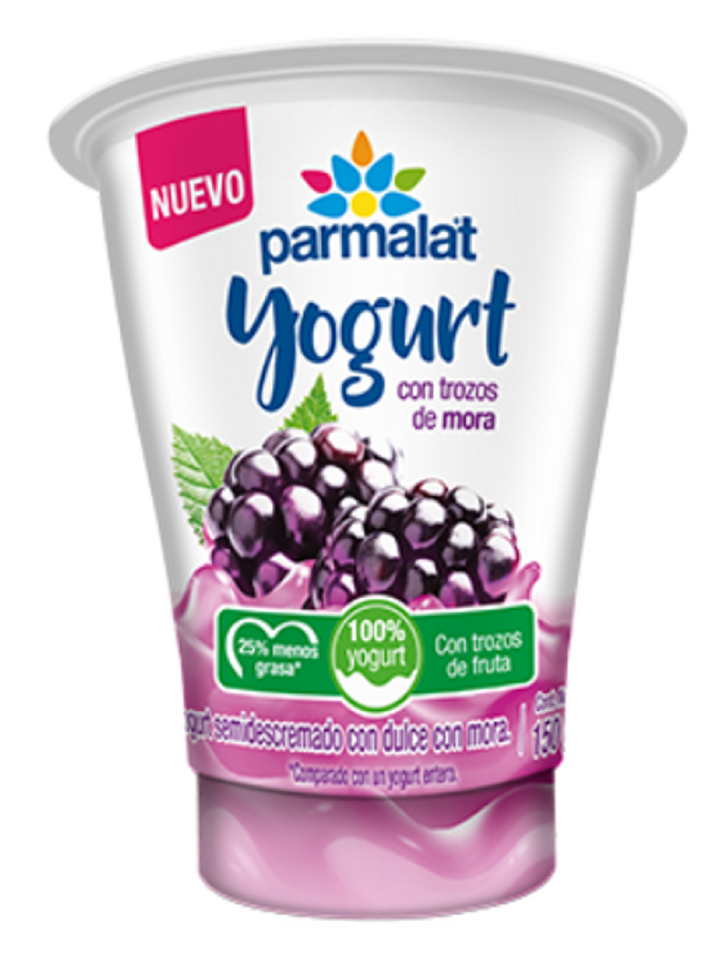 Alimento Lacteo Parmalat Mora Vaso 150 Gr