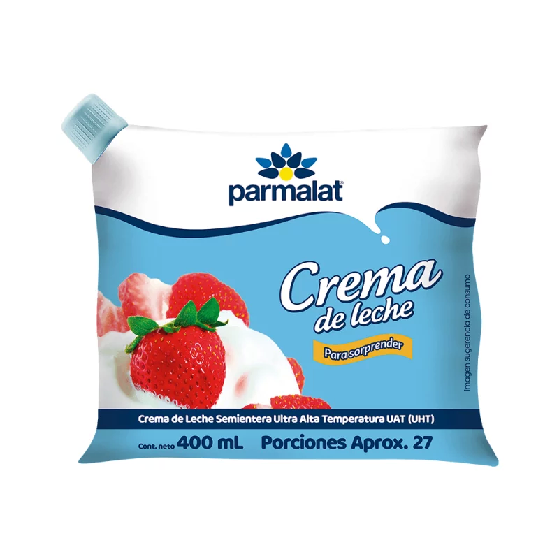 Crema De Leche Parmalat Bolsa Con Tapa 400 Ml