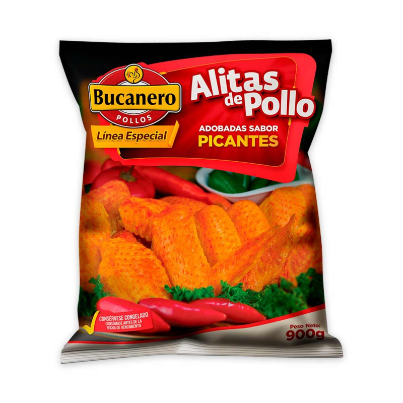 Alitas Bucanero Adobo Picante 900 Gr