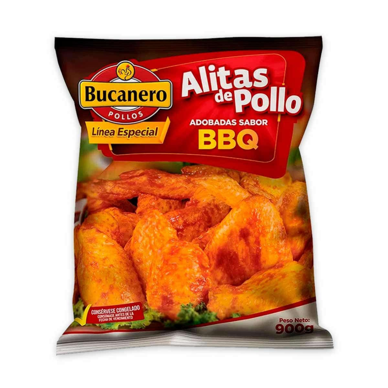 Pollo Bucanero Alitas Bbq 900 Gr