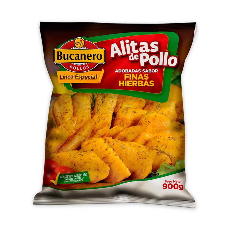 Pollo Bucanero Alitas Finas Hierbas 900 Gr