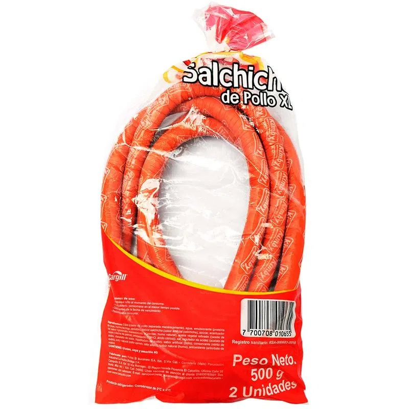 Salchicha Bucanero Pollo 500 Gr
