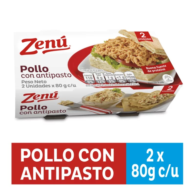 Pollo Antipasto Zenux80gx2und