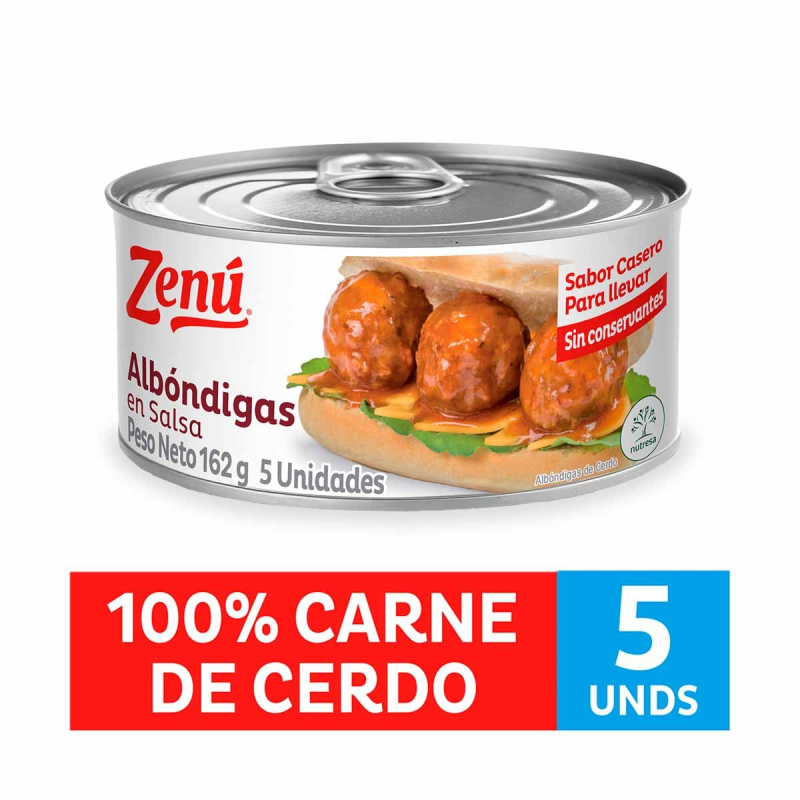 Albondigas Zenu Con Sal 162 Gr