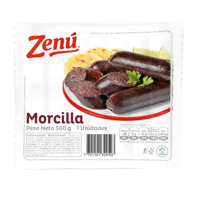 Morcilla Zenu 500 Gr