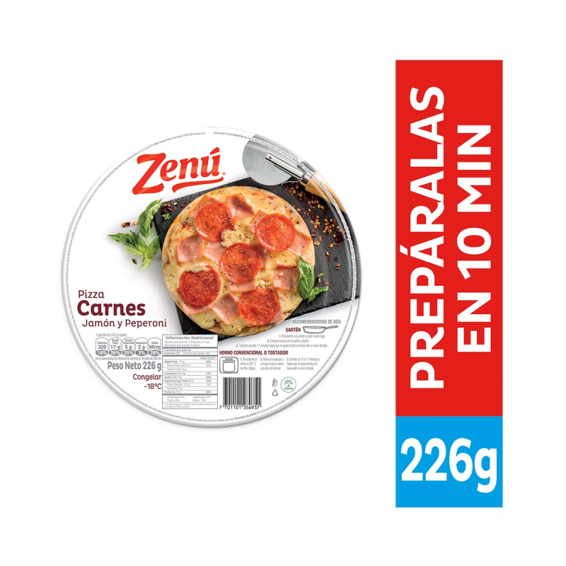 Pizza Zenu Carnes 226 Gr
