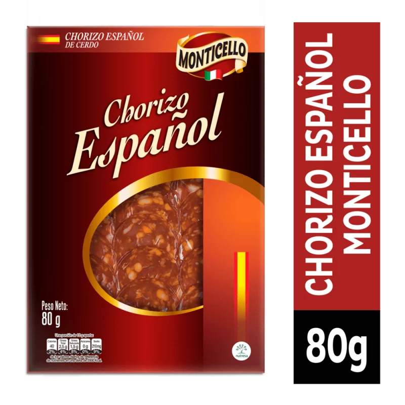 Chorizo Monticello Espanol 80 Gr