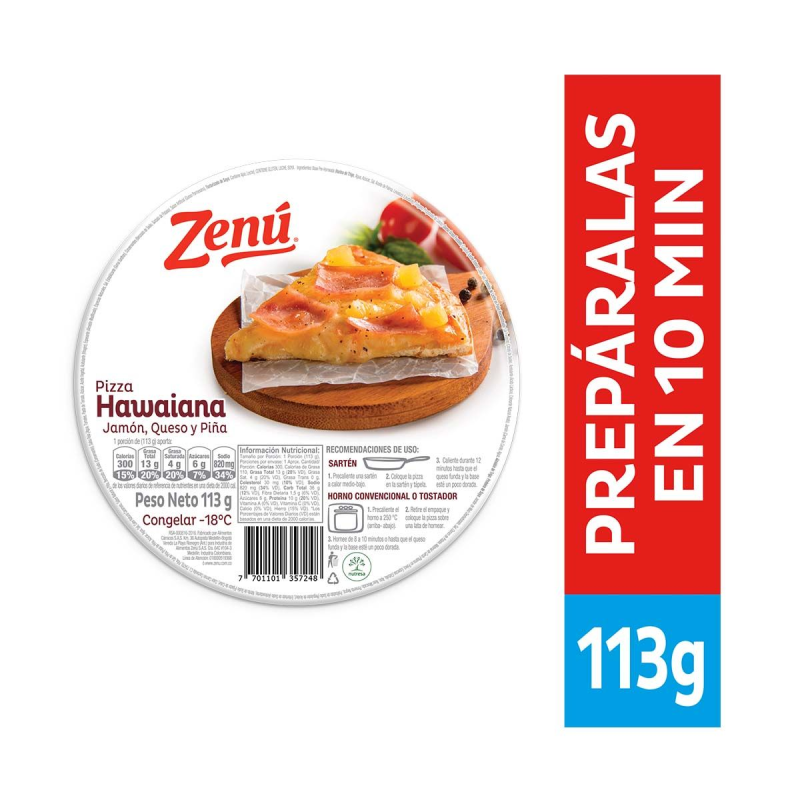 Pizza Zenu Hawaiana 113 Gr