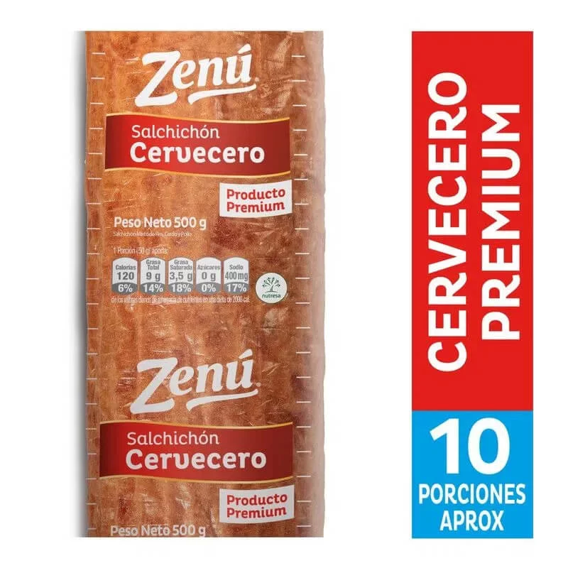 Salchichon Zenu Cerveroni 500 Gr