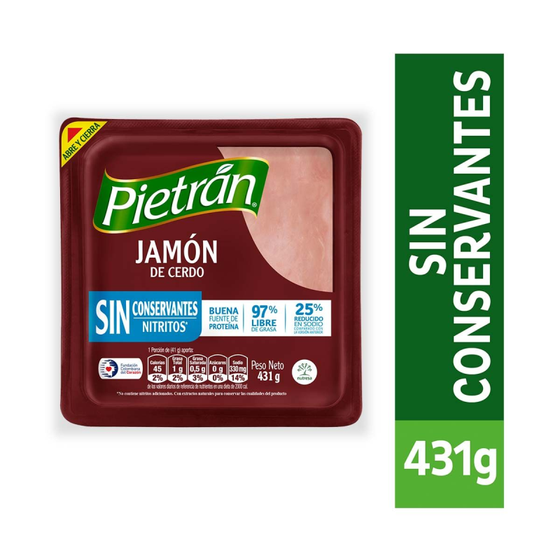 Jamon Pietran Estandar Sin Conserva 431 Gr