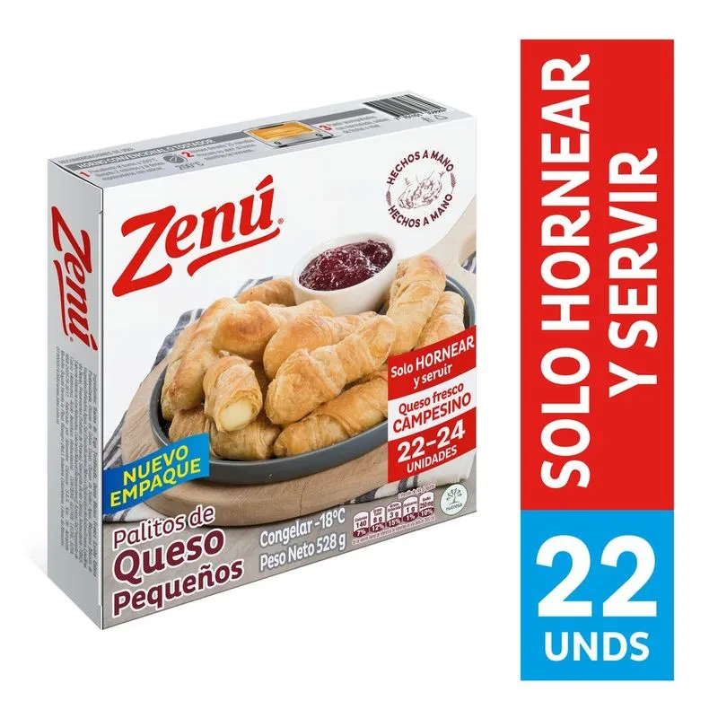 Palitos De Queso Zenu Para Hornear 528 Gr