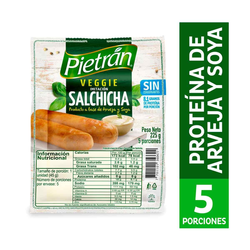 Salchicha Pietran Veggie 225 Gr