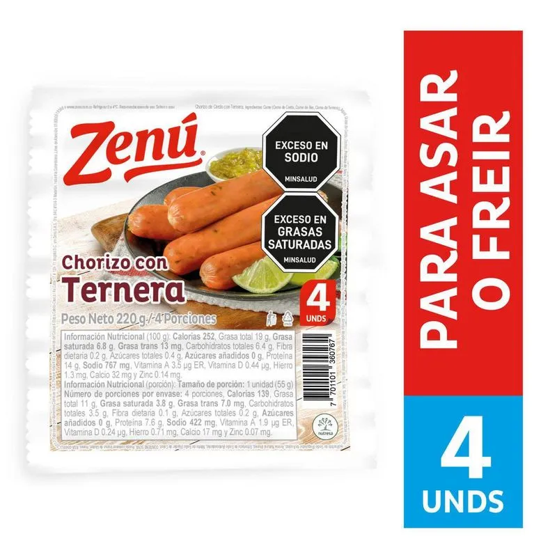 Chorizo Zenu Ternera 220 Gr