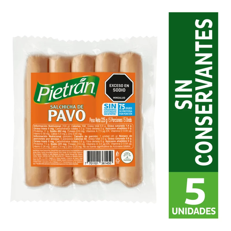 Salchicha Pietran Pavo 225 Gr