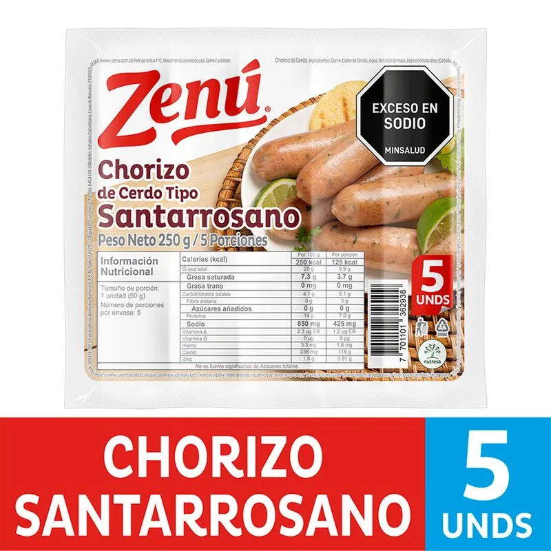 Chorizo Santarrosano Zenux250gr