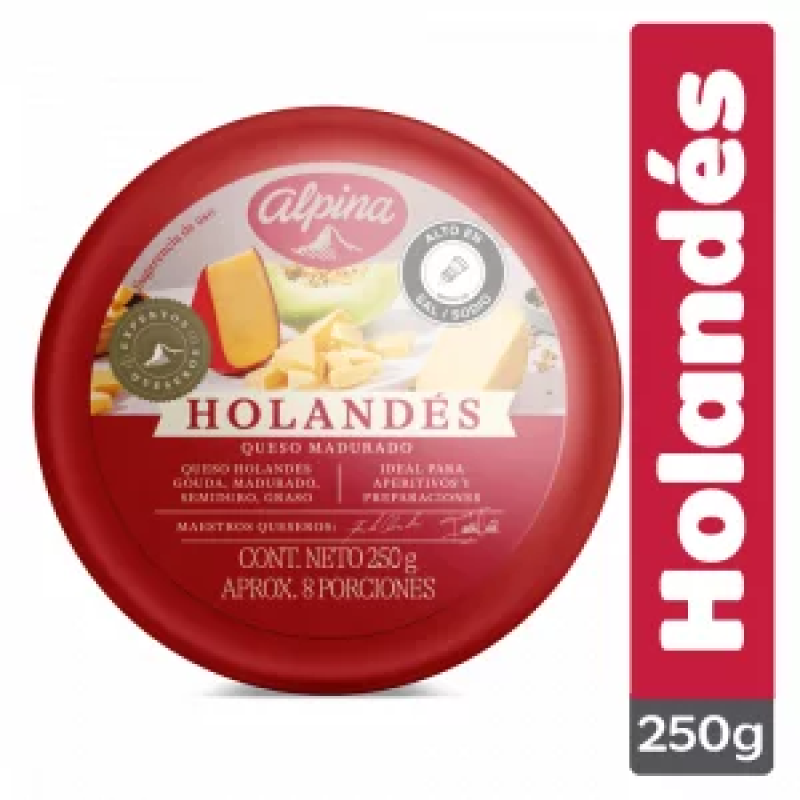 Queso Alpina Holandes 250 Gr
