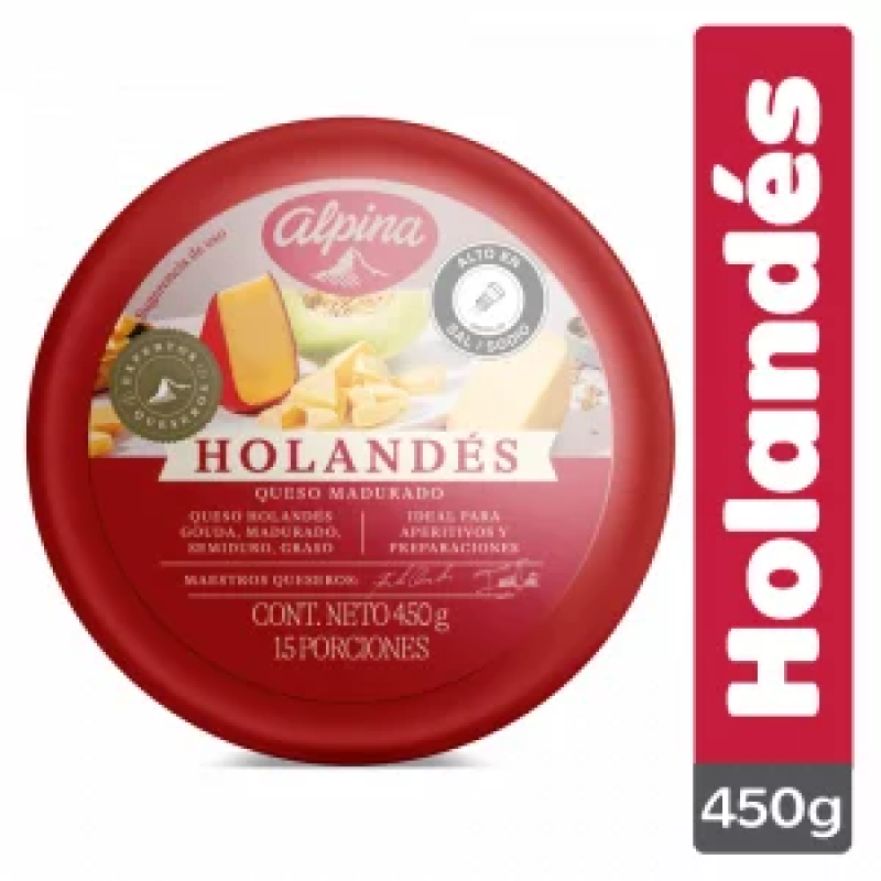 Queso Alpina Holandes 450 Gr