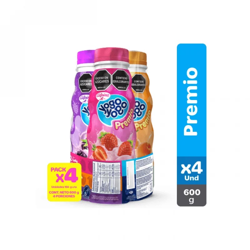 Alimento Lacteo Yogo Yogo Surtido 4 Und 150 Gr