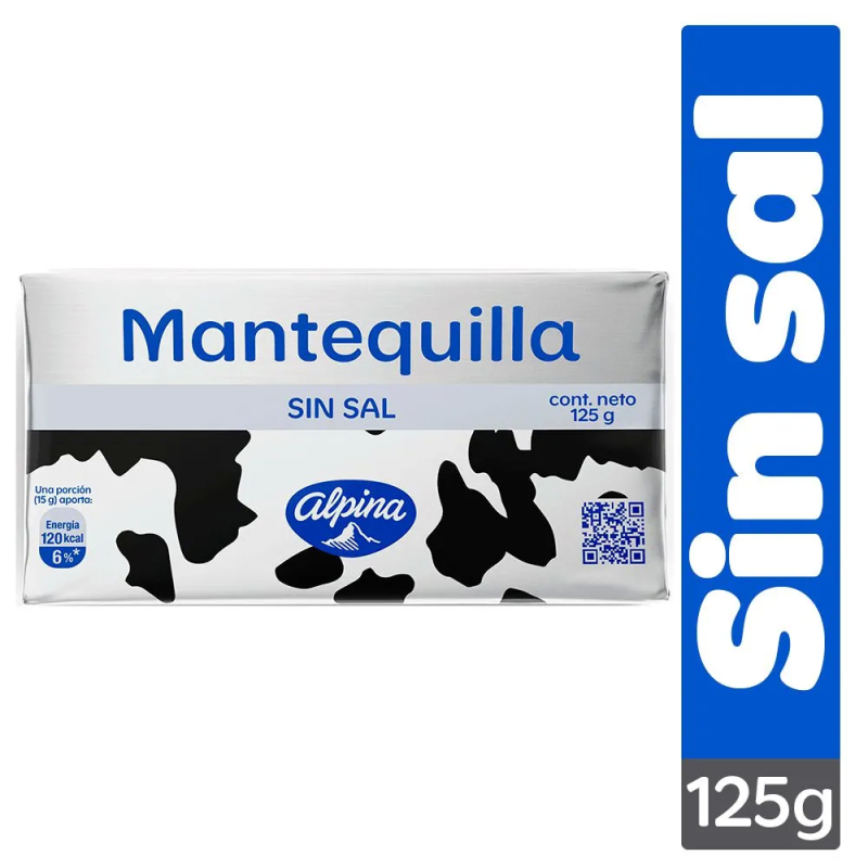 Mantequilla Alpina Sin Sal 125 Gr