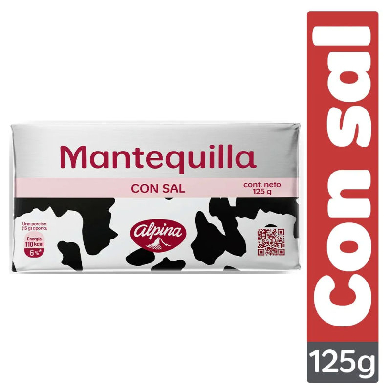 Mantequilla Alpina Con Sal 125 Gr